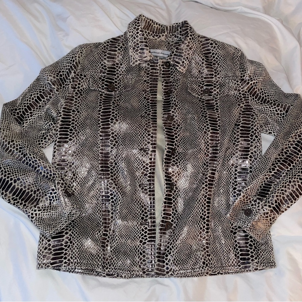 Faux snake skin jacket